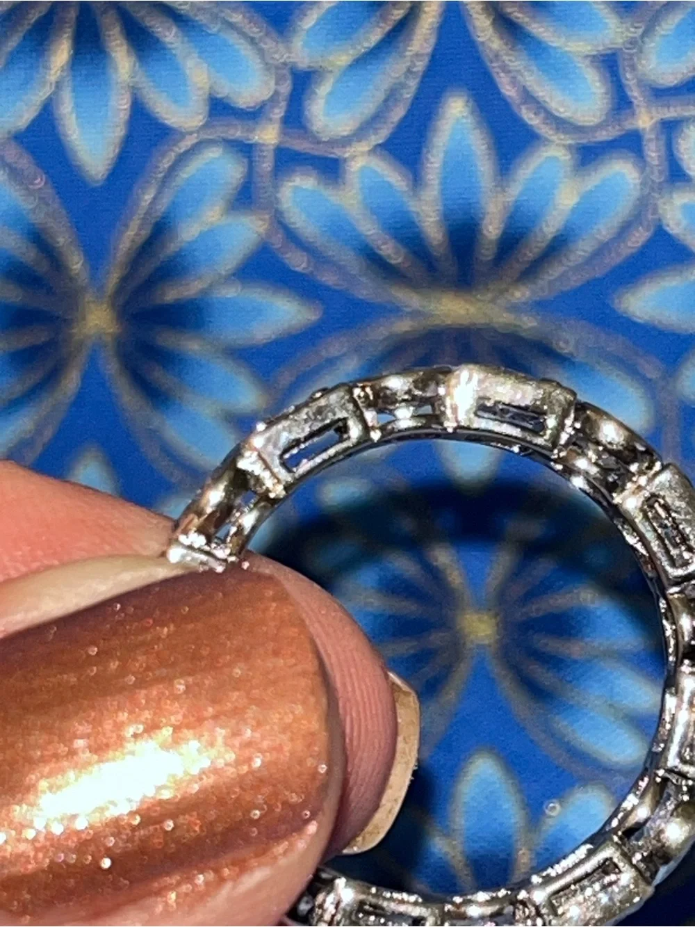 Timeless Silver Eternity Band with AAA CZ Stones Size 10 STUNNING
